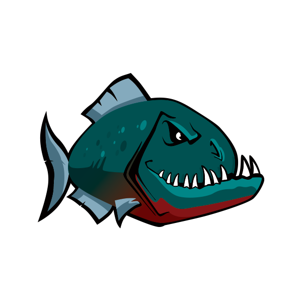 Piranha Png Photos (black, silver, teal)