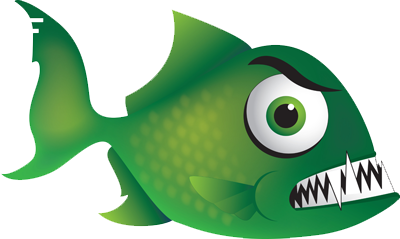 Piranha Png Pic (white, black, green)