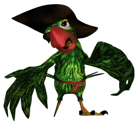 Pirate Parrot Png File (black, indigo)