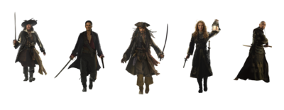 Pirates Of The Caribbean Transparent Png (black)