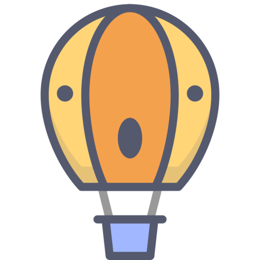 Airbaloon Free Png Icon Download (pink, salmon, black, silver, gray)