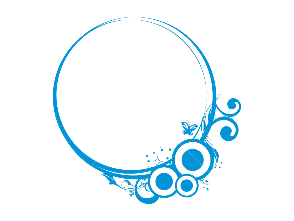 Circle Frame Png Picture (lavender, white, teal)