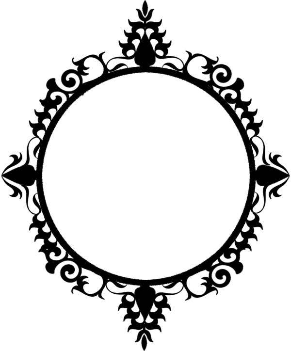 Circle Frame Transparent Background (black)