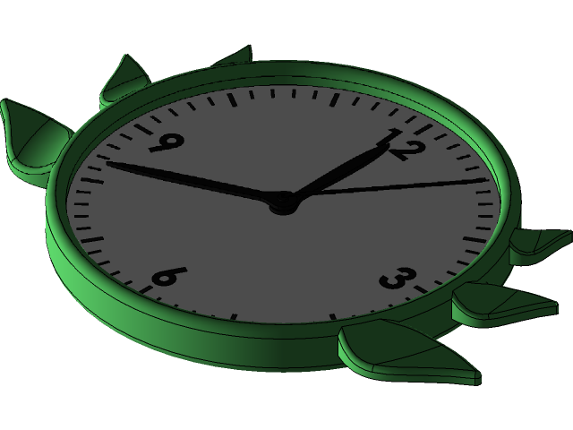 Circle Green Wall Clock Png File (gray, black)