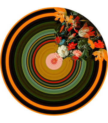 Circle Rug Png Hd (orange, black)