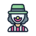 Circus Clown Fear Halloween Horror Icon Free Transparent Png Icon Download (silver, mint, black, gray, lavender)