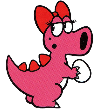 Birdo Png Transparent Picture (white, salmon, black)