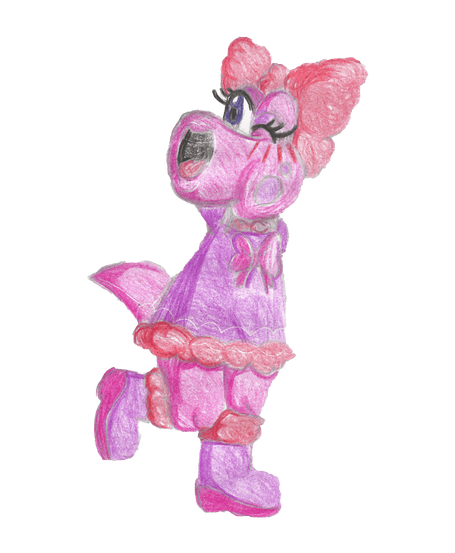 Birdo Transparent Background (pink, black, plum)