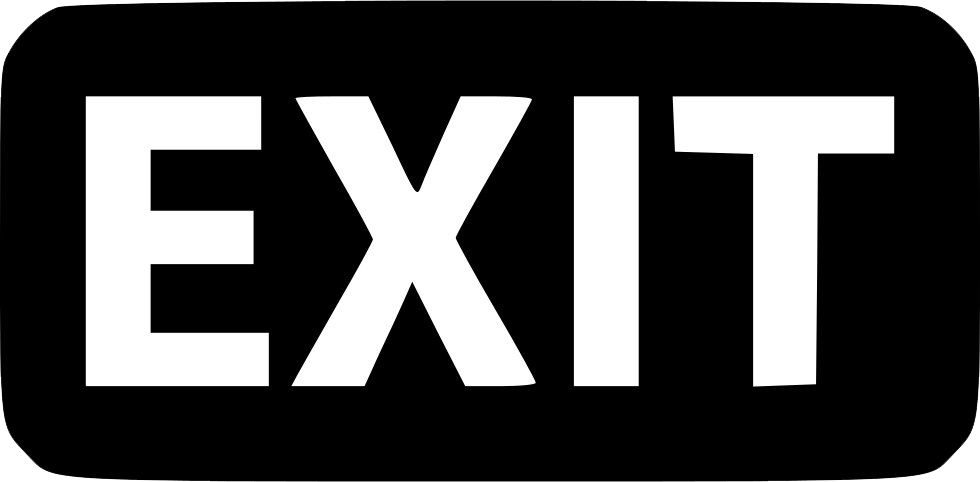 Fire Exit Png Clipart (indigo, black, gray, white)