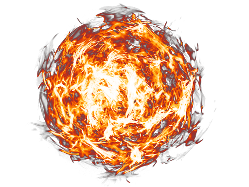 Fire Flame Circle Effect Transparent Png (black, white)