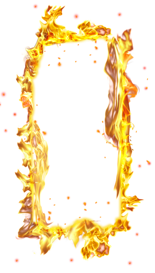 Fire Frame Png Hd Isolated (black)