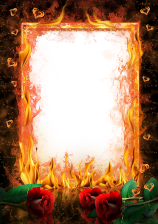 Fire Frame Png Hd (black)