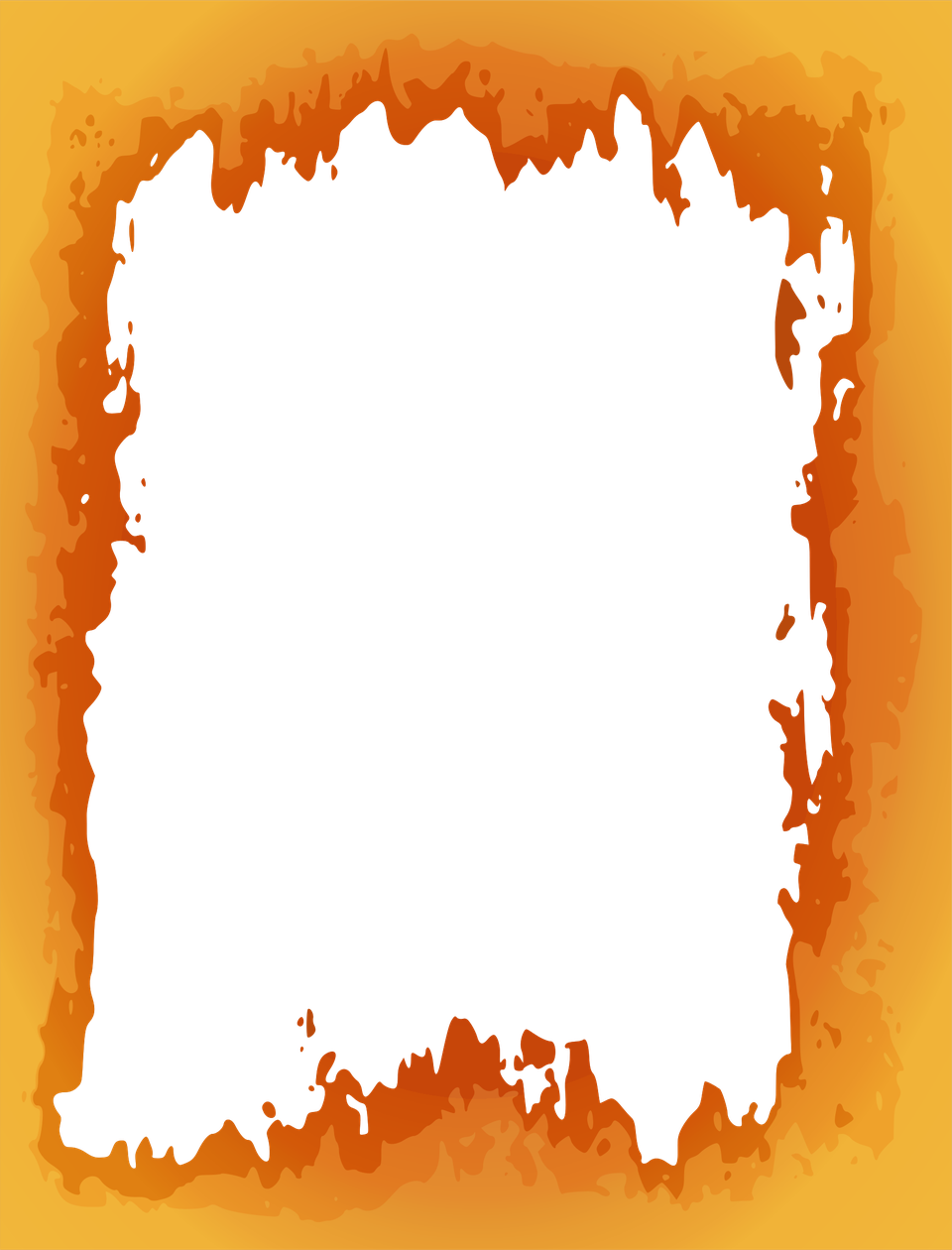 Fire Frame Png Image (black, orange)