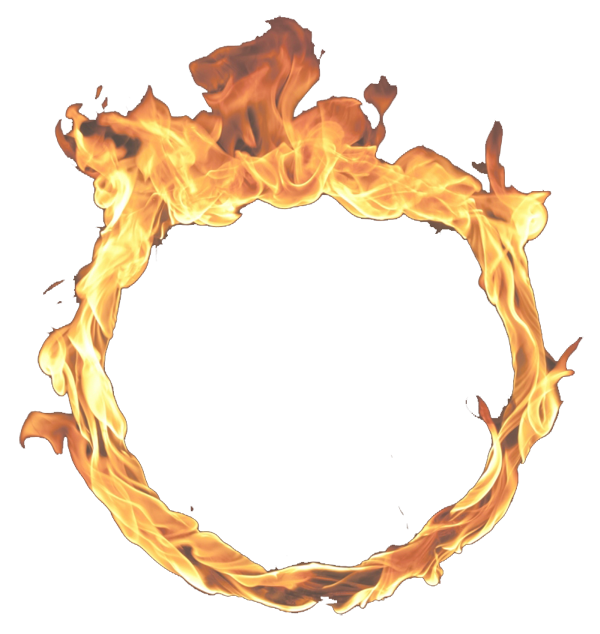 Fire Frame Png Isolated Hd (black)