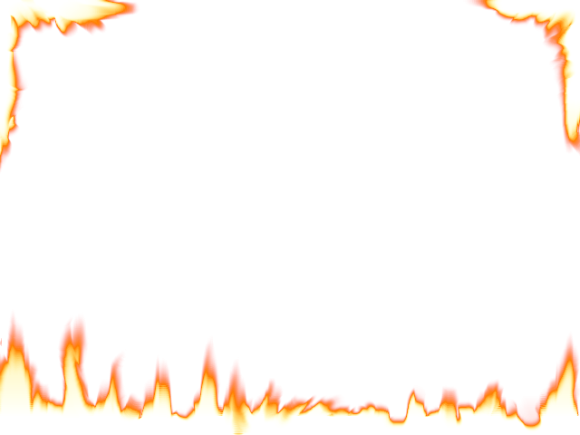 Fire Frame Png Photo (black, white)