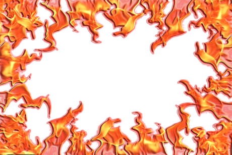 Fire Frame Png Transparent (black)