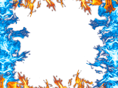 Fire Frame Transparent Png (black)