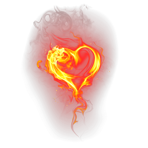 Fire Heart Flame Love Transparent Png (black, maroon)