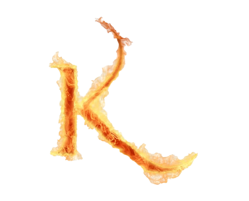 Fire K Letter (white)