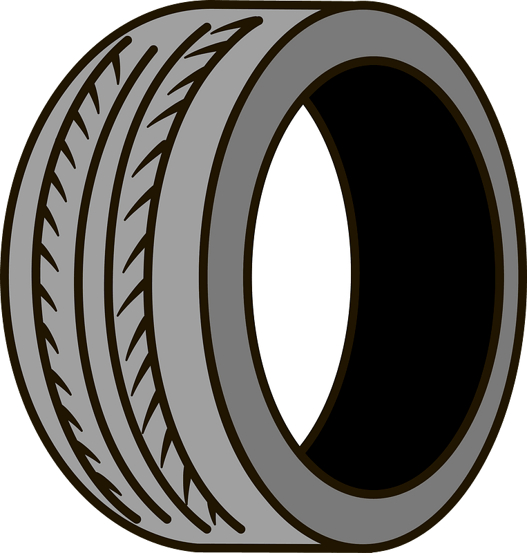 Tire Png Isolated Pic (black, gray, silver, white)