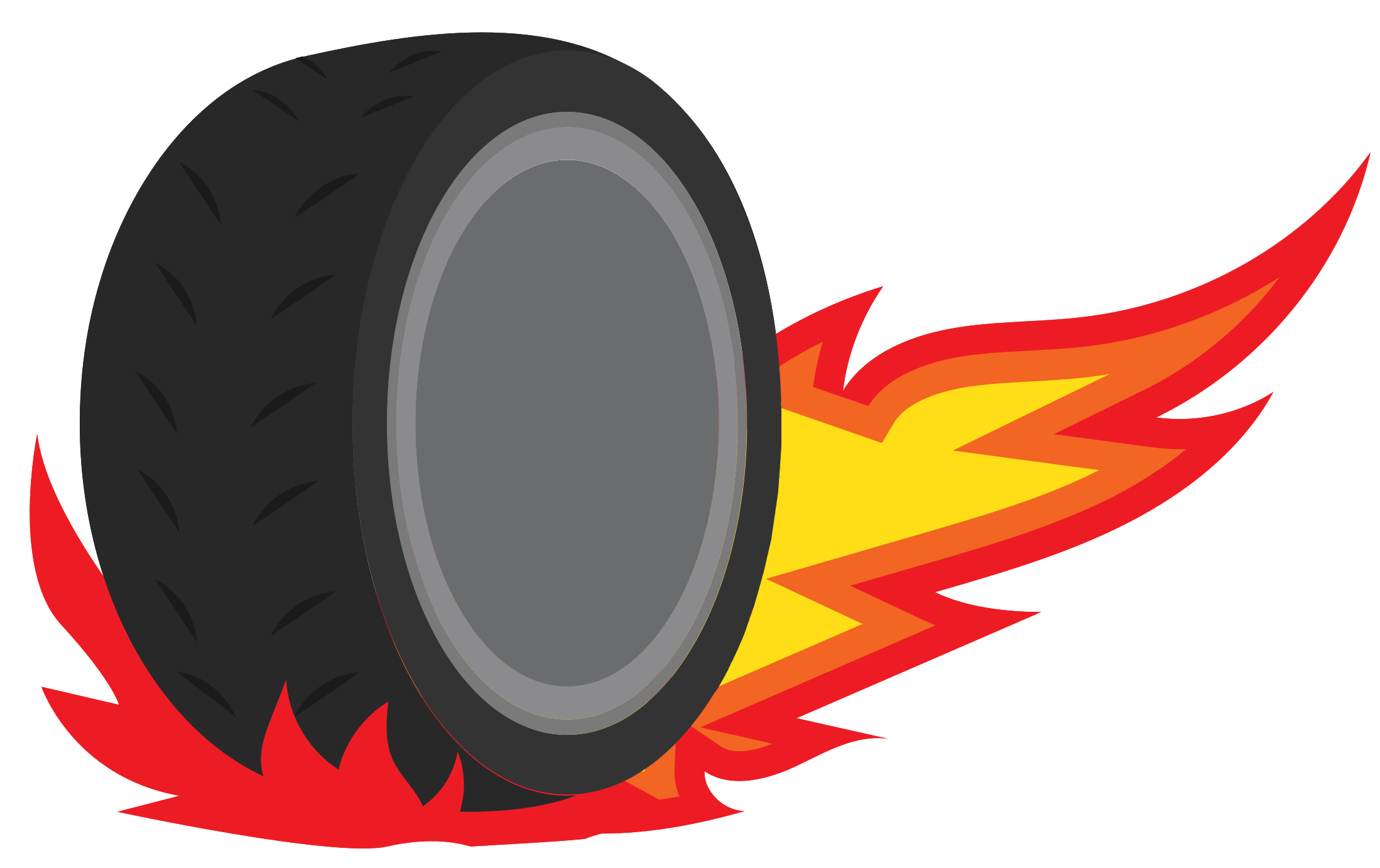 Tire Png Transparent Image (black, gray, red, gold)