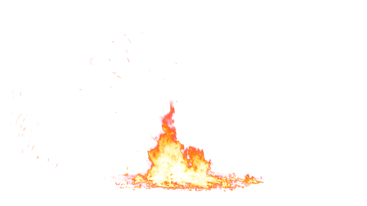 Fire Transparent Background (black)