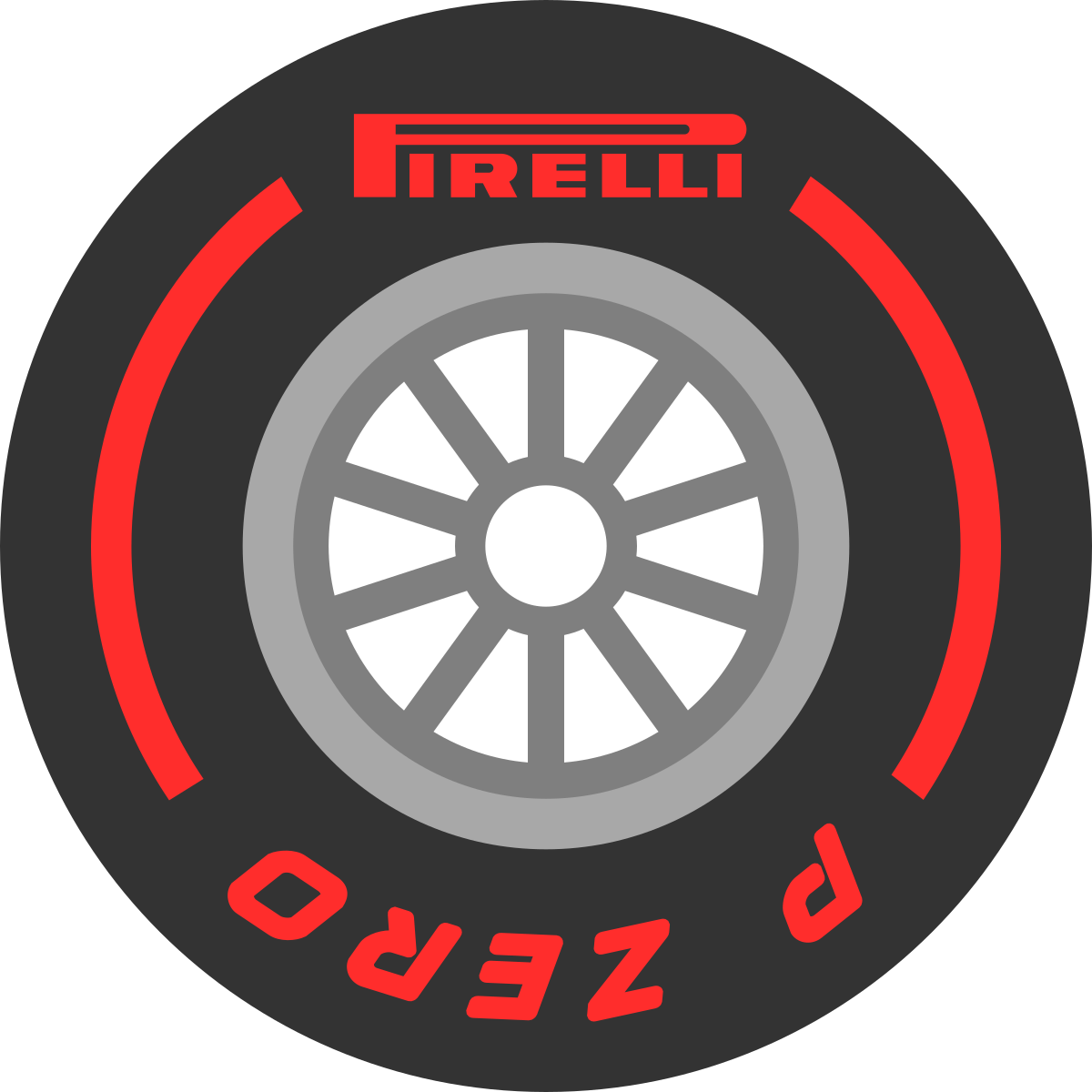 Tire Transparent Isolated Png (black, gray, silver, red)