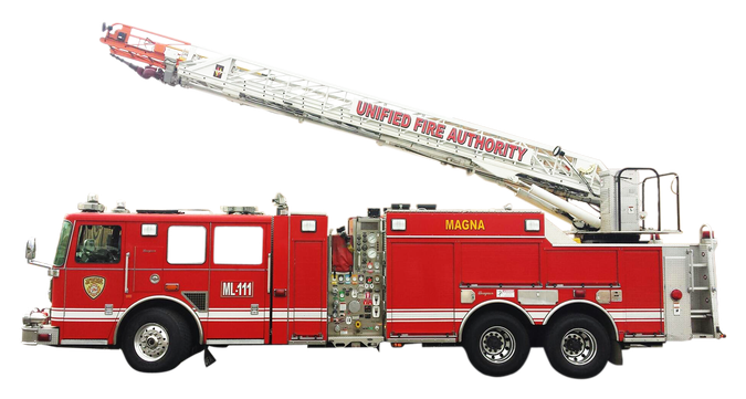 Fire Truck Download Png Image (black, red)