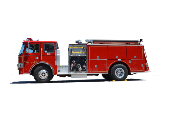 Fire Truck Png Background Image (black, maroon)