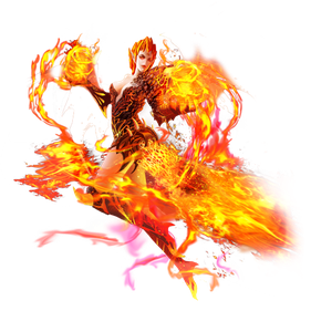 Fire Wizard Png (black, red)