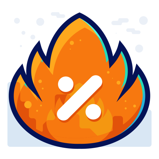 Fire Sale Hot Percentage Ecommerce Commerce Icon Free Transparent Png Icon Download (white, black, lavender, orange, chocolate)