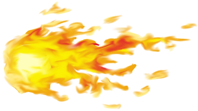 Fireball Burning Transparent Png (yellow, black, beige)