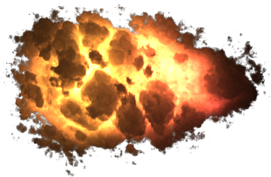 Fireball Explosion Transparent Png (black)