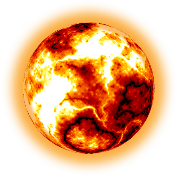 Fireball Globe Transparent Png (white, pink, beige, orange)