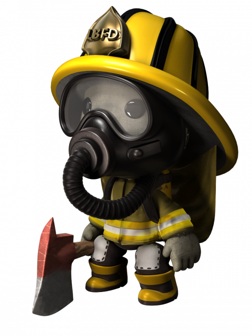 Firefighter Baby Png (black)