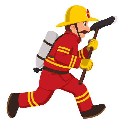 Firefighter Fireman Png Cutout (gold, gray, black, red, silver)