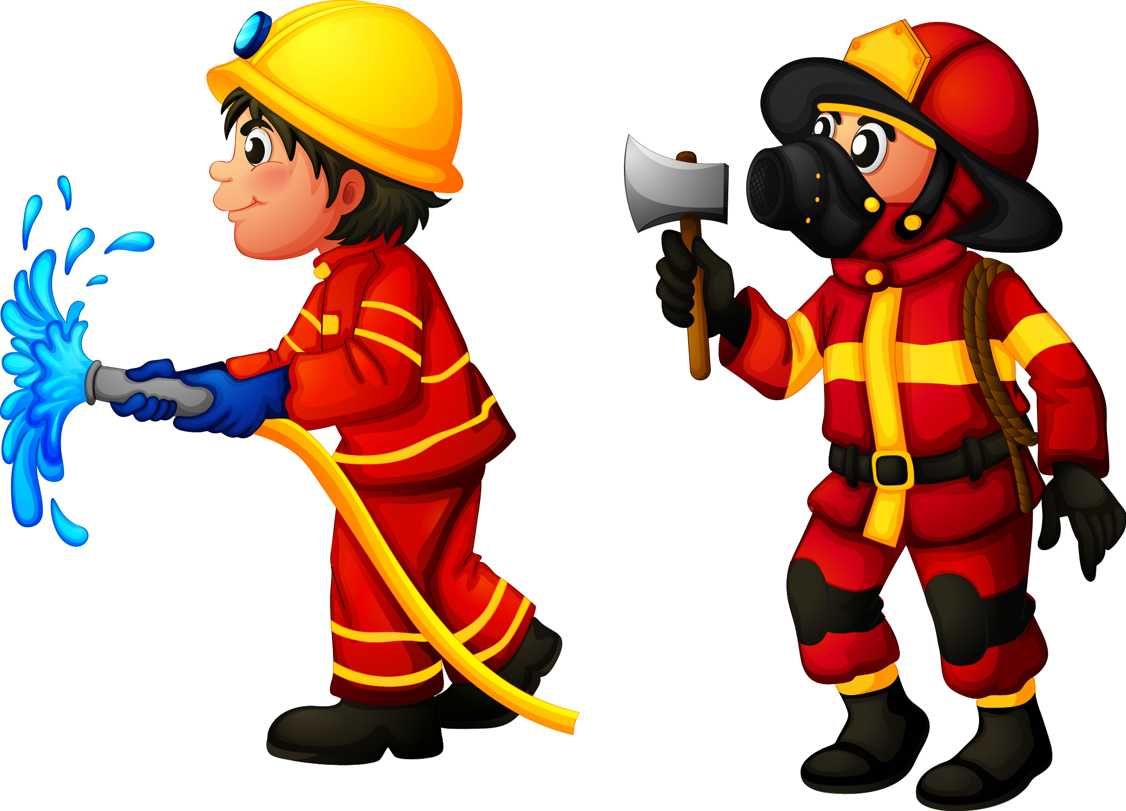 Firefighter Fireman Png Images Hd (black, white)