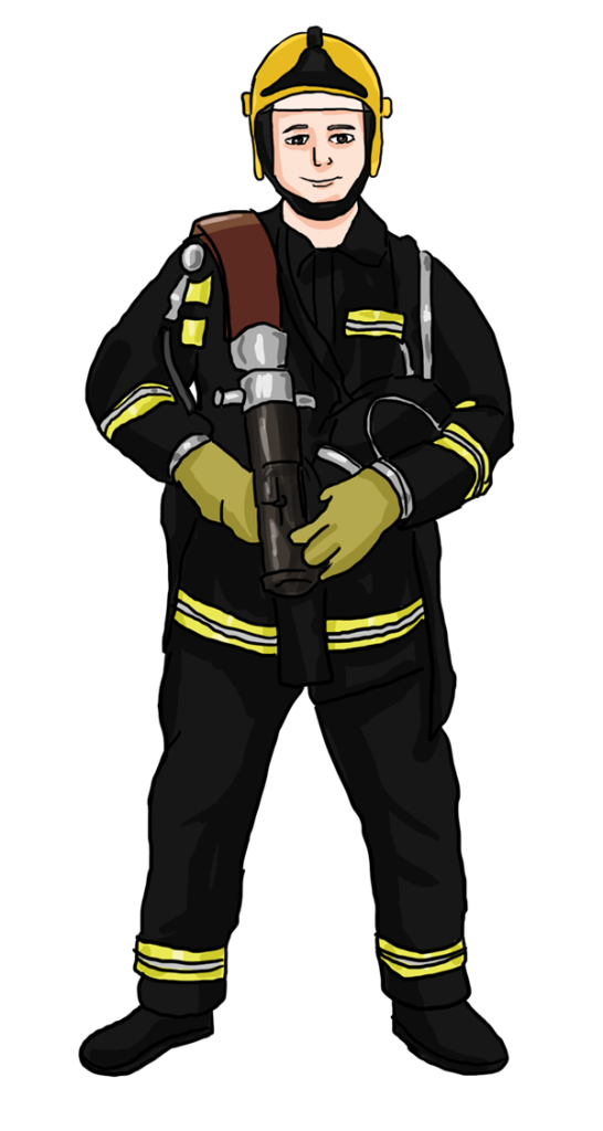 Firefighter Fireman Png Photos (black)