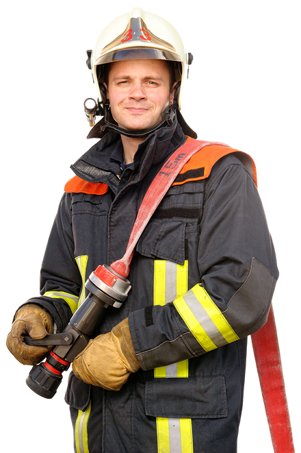 Firefighter Fireman Png (indigo, black, white)