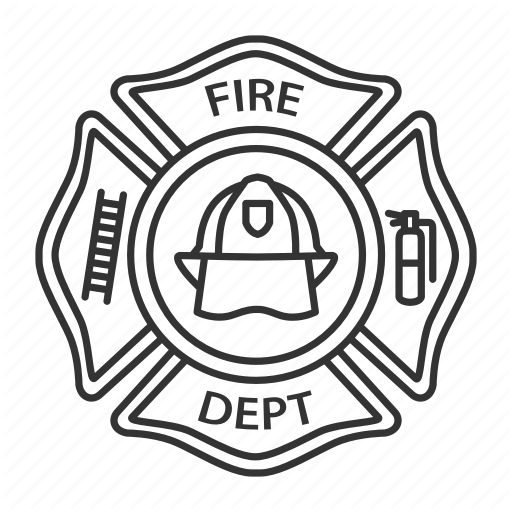 Firefighter Logo Png File (indigo, black)