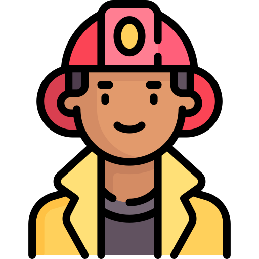 Firefighter Png Pic (black, salmon, gray, pink)