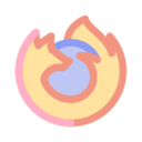 Firefox Icon Free Png Icon Download (salmon, white, black, lavender, pink)