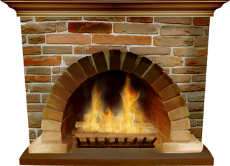 Fireplace Download Png Isolated Image (black, maroon)