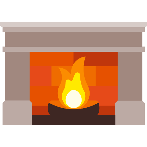 Fireplace Vector Png Pic (black, chocolate, gray, silver)