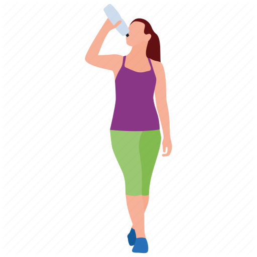 Girl Drinking Vector Png Photos (indigo, black, purple)