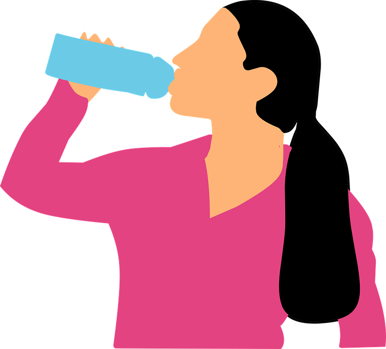 Girl Drinking Vector Transparent Png (black, silver, salmon)