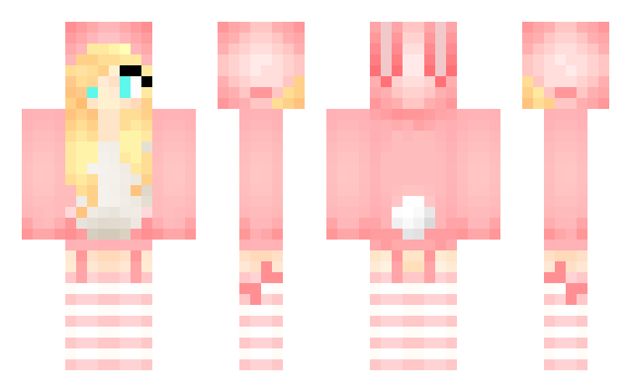 Girl Minecraft Skins Png Image (black, pink, white)