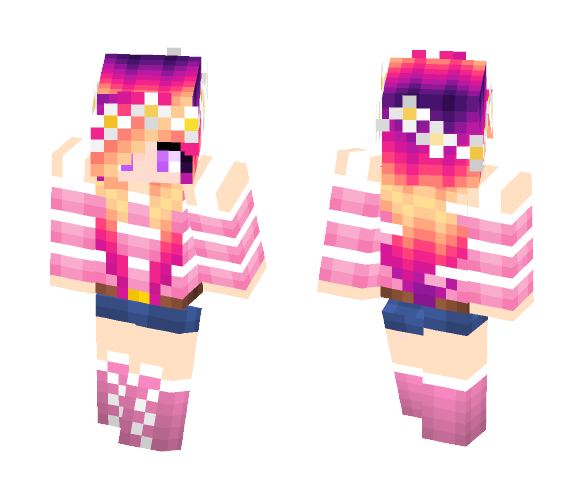 Girl Minecraft Skins Png Isolated Hd (beige, plum, pink, white)