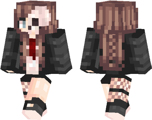 Girl Minecraft Skins Png Isolated Photo (indigo, black)