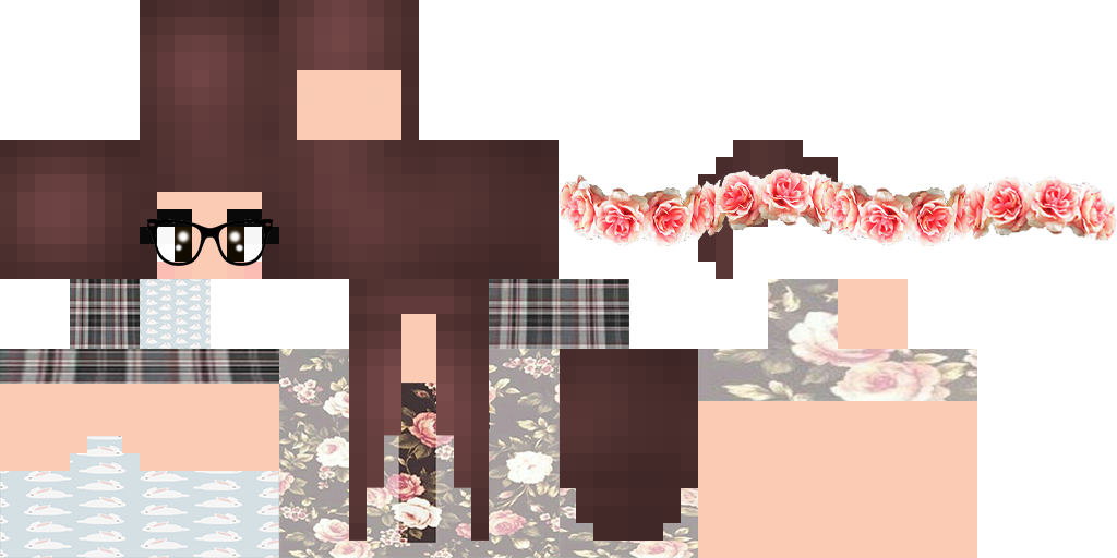 Girl Minecraft Skins Png Photo (black, maroon, pink, white)